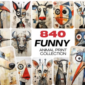 840 Animal Canvas Art Collection: Lebendig, einzigartig und bereit für Print-on-Demand!