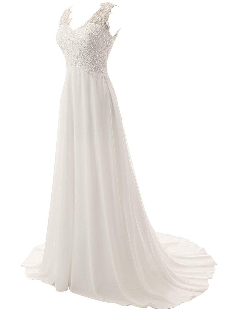 Beach Celestial Wedding Dress Plus Size Wedding Dress Simple - Etsy