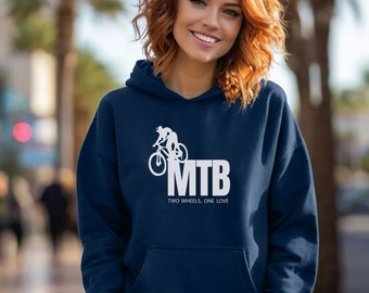 Girls Mountain bike Hoodie, Woman's MTB sweatshirt, Gift for mountain biker, Hoodie for mountain biker girl, Mtb gift, Cyclist Hoodie,