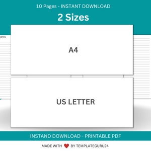 Note Page Printable, Note Template, Note Letter, Note Paper, Note ...