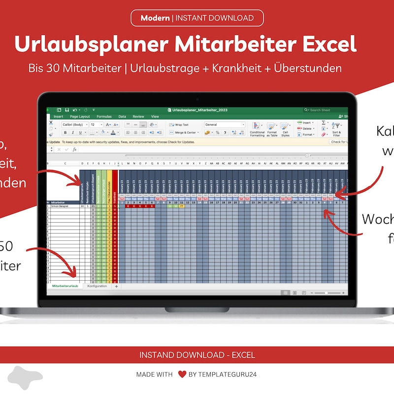 2026 calendar template excel - Etsy.de