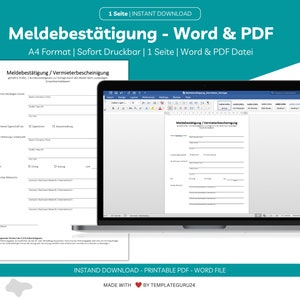 Meldebescheinigung vermieter - Etsy.de