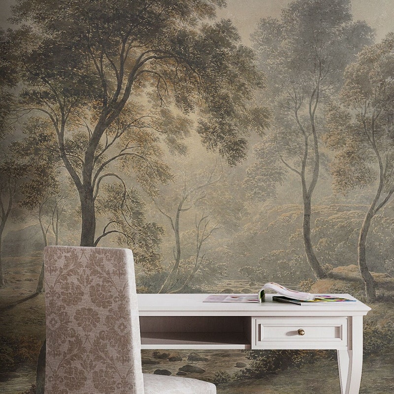 Vintage Landscape Wallpaper - Etsy