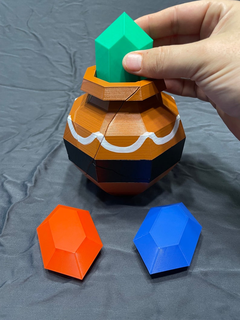 Zelda Breakable Magnetic Rupee Jar 3 Rupees image 3