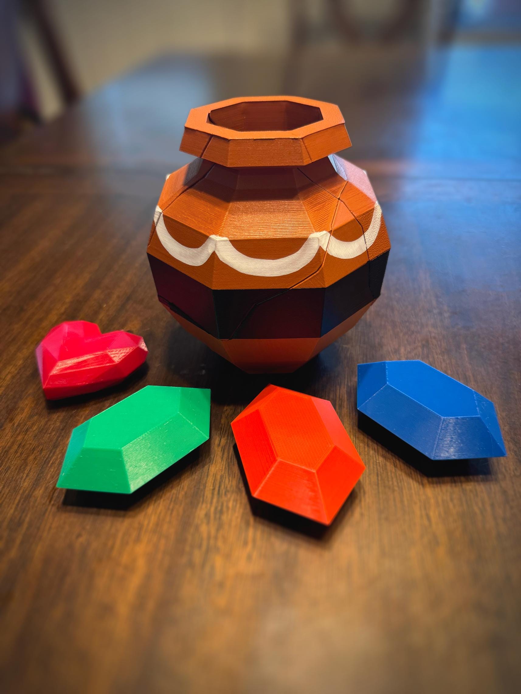 Zelda Breakable [magnetic] Rupee Jar + 3 Rupees! Free Heart