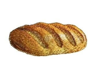Iron on patch applique Bread Loaf/Baguette 1-1/8" x 1/2"