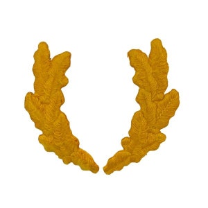 1 pair Iron on patch applique scrambled eggs- military  STYLE INSIGNIA PAIR 1-5/8&quot; X 3-3/4&quot; select color