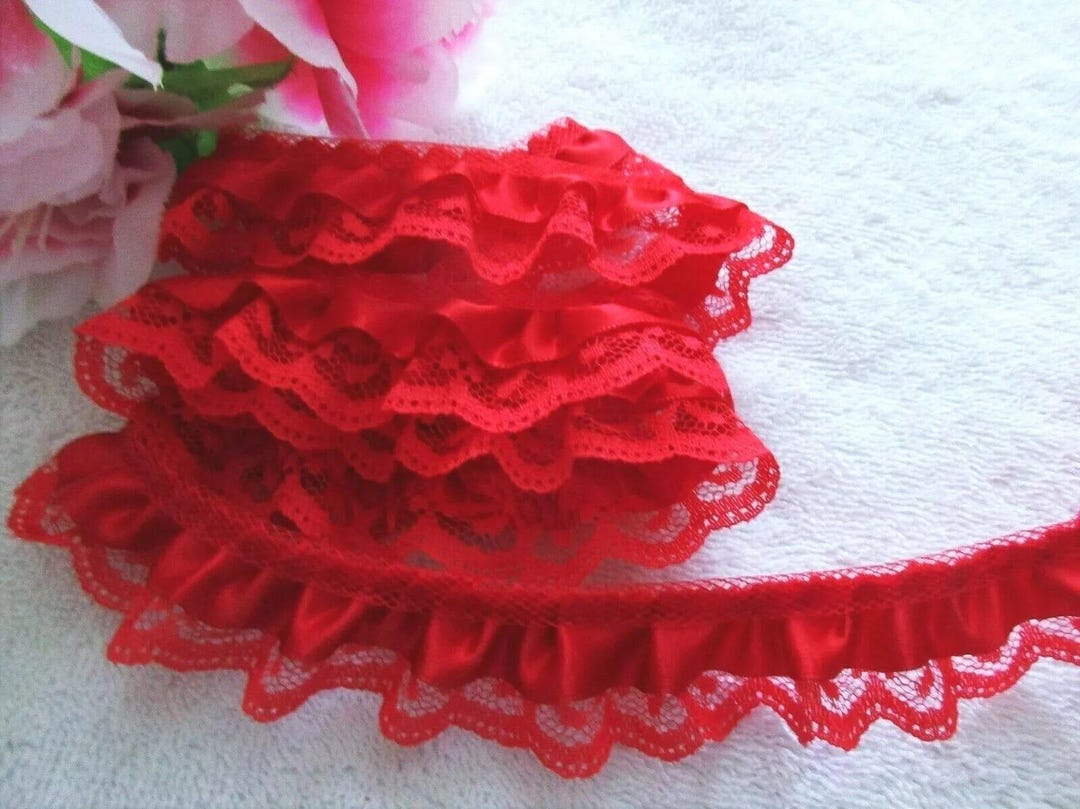 Red Ruffle Lace 7/8