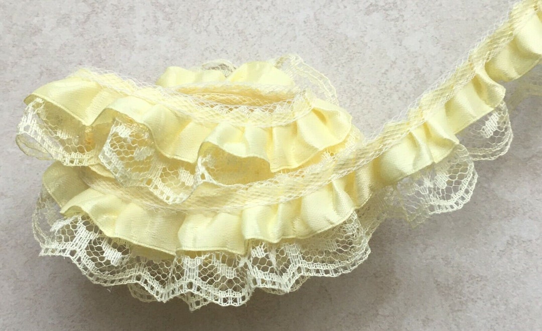 Mustard Ruffle Trim Ruffle Lace Trim 1