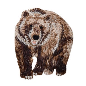 Brown Bear iron on patch applique measures 2&quot; x 2-1/4&quot;