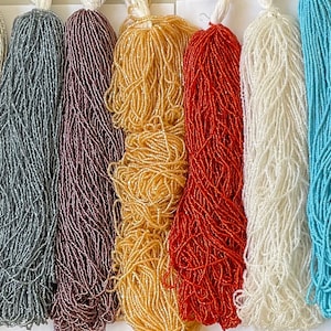 12/0 3 Cuts Opaque Transparent Colors|Preciosa|Glass|Czech Beads| 10 string Hank Per Order