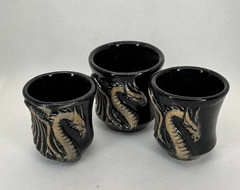 Dragon Shot Glass - Shot Glass - Ceramic Shot Glass - Handmade Shot - Stoneware Shot Glass - Handmade Stoneware Pottery
