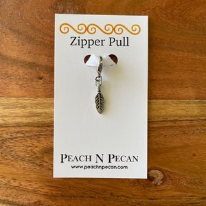Feather Zipper Pull Clip On