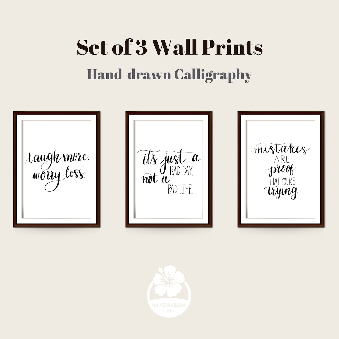 Inspirational Quotes Wall Art Print Digital Download Etsy