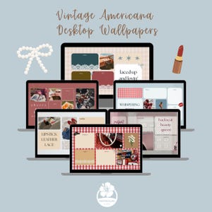 Vintage Americana Desktop Wallpaper Organizer Set (Digitaler Download)