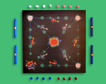 ENTERBIZ Yut Nori Game - Korean Traditional Board Game Set, Yoot Game
