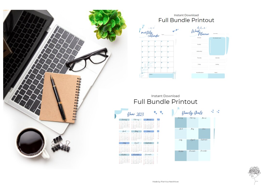 Full Bundle Planner Printable / Instant Download / Yearly - Etsy