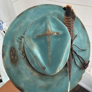 Custom distressed Charlie 1 hat