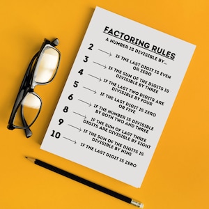 Factoring Rules Simplified