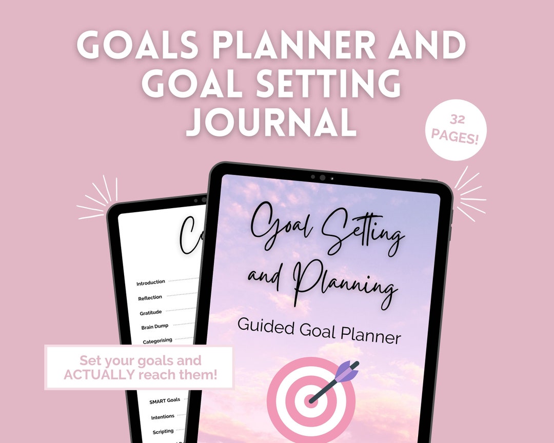 Goals Digital Planner Goal Setting Workbook Dreams Vision Printable