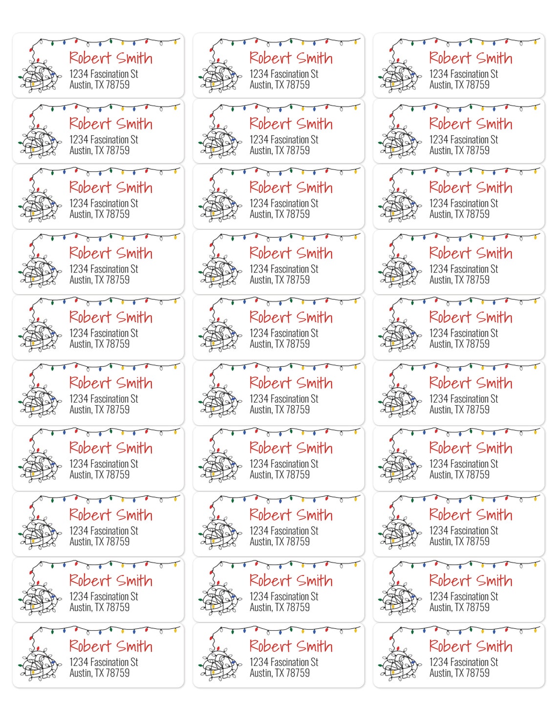 Printable Christmas Return Address Labels, Christmas Return Labels Printable Christmas Return Address Labels, Christmas Return Labels
