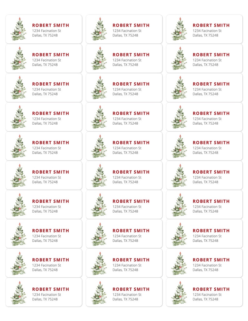 Printable Christmas Return Address Labels, Christmas Return Labels Printable Christmas Return Address Labels, Christmas Return Labels