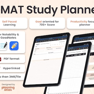 Goodnotes と Notability の GMAT 試験学習ガイドと MBA プランナー