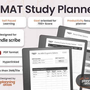 GMAT Exam Study Guide and MBA Planner for Kindle Scribe
