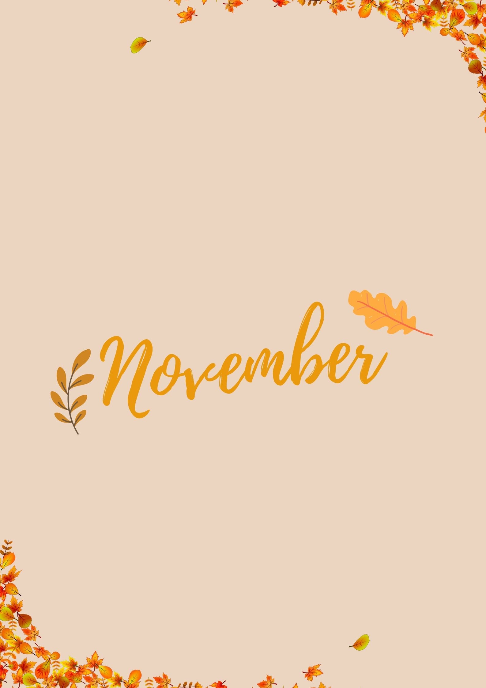 November Wallpaper - Etsy