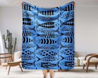 Vintage Fishing Blanket Fisherman Fleece Cabin Lodge Blanket Soft Plush Bedspread Toddler Comfy Throw Blanket Swaddle Crib Pet Blanket