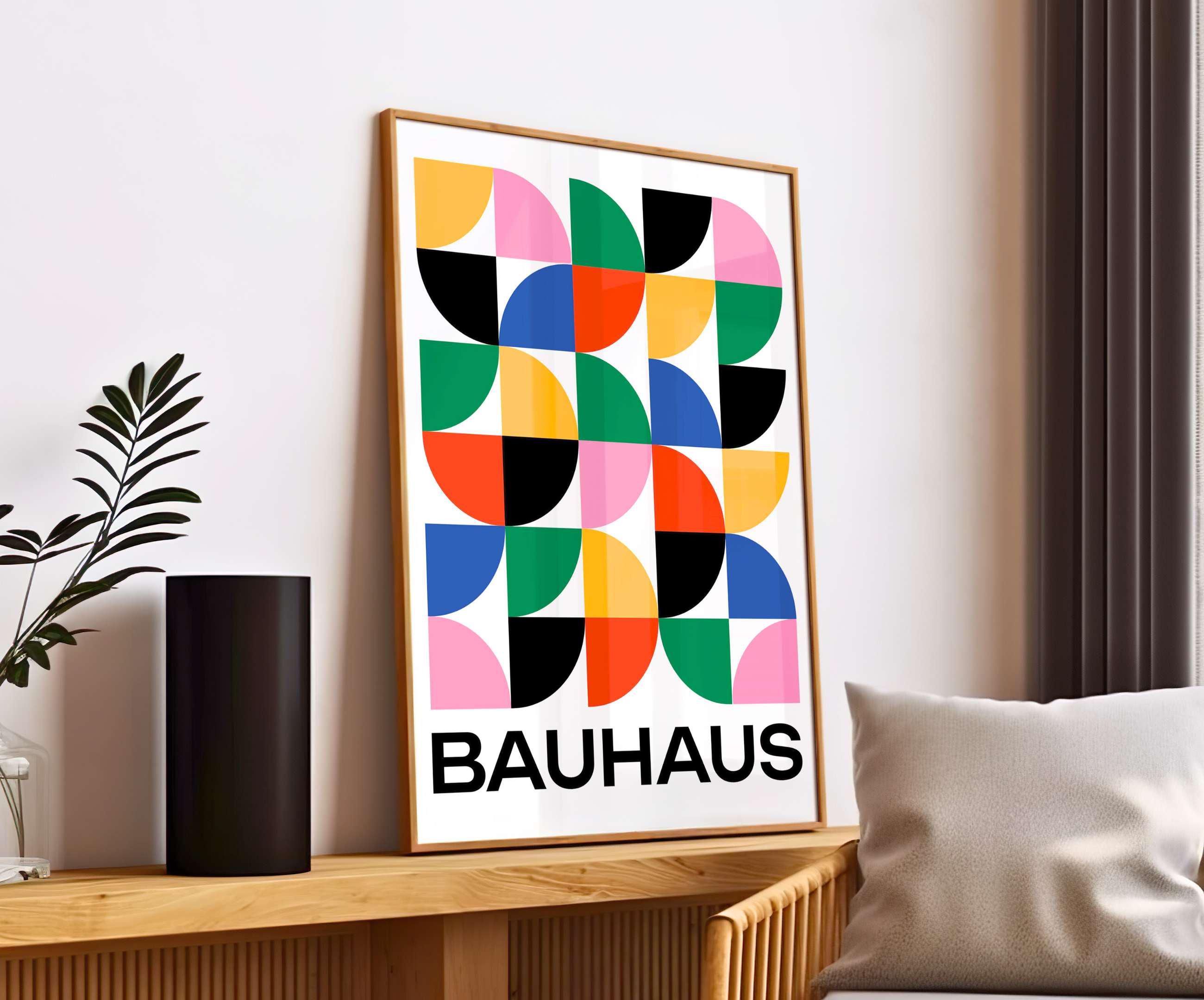 Bauhaus Poster Set of 3, Gallery Wall Set, Retro Geometrical Poster ...