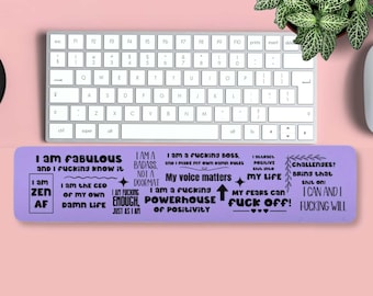 Tastatur Handgelenkauflage Sweary Wrist Pad Swear Affirmationen Bürodekor Kabine Lustige Schreibtischzubehör