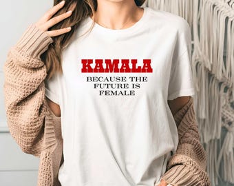 Kamala Harris tshirt, Madam President Shirt, Democrat Tee, Wybory 2024, Głosuj na Demokratę T-shirt, Kamala Tee, Wybory w USA, Przyszłość jest kobieca