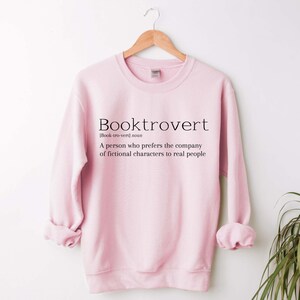 Booktrovert sweatshirt, bookish shirt, bookworm sweatshirt, Book club Sweater,book club gift, Book Lover,Book Crewneck, Valentine's day gift image 5
