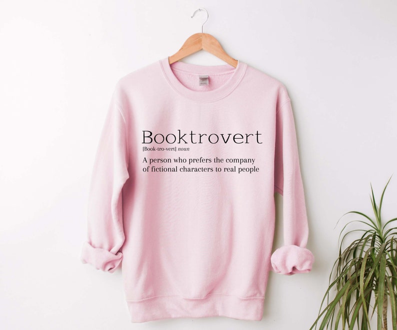 Booktrovert sweatshirt, bookish shirt, bookworm sweatshirt, Book club Sweater,book club gift, Book Lover,Book Crewneck, Valentine's day gift image 5