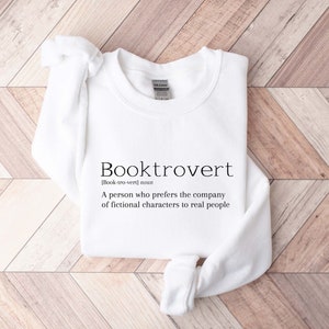 Booktrovert sweatshirt, bookish shirt, bookworm sweatshirt, Book club Sweater,book club gift, Book Lover,Book Crewneck, Valentine's day gift image 3