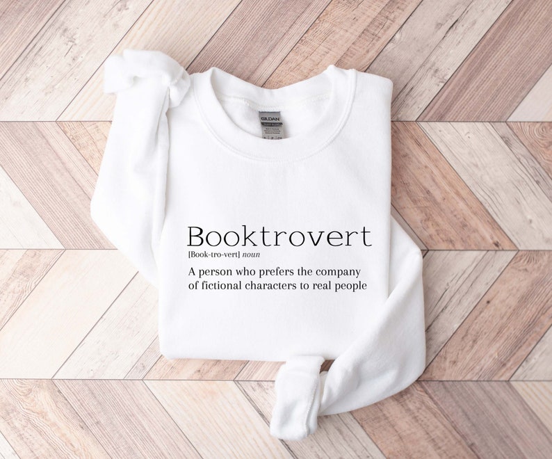 Booktrovert sweatshirt, bookish shirt, bookworm sweatshirt, Book club Sweater,book club gift, Book Lover,Book Crewneck, Valentine's day gift image 3