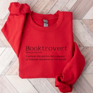 Booktrovert sweatshirt, bookish shirt, bookworm sweatshirt, Book club Sweater,book club gift, Book Lover,Book Crewneck, Valentine's day gift image 2