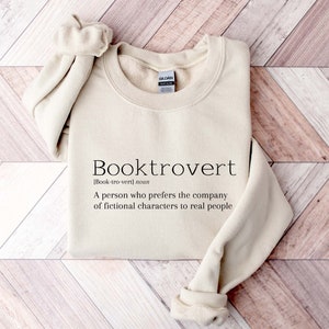 Booktrovert sweatshirt, bookish shirt, bookworm sweatshirt, Book club Sweater,book club gift, Book Lover,Book Crewneck, Valentine's day gift image 4