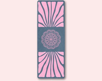 Yoga Mat Mandala Matisse, Travel Suede Exercise Mat, Pilates Stretching Meditation Matt, Gift for Yoga Lover, Yoga for kids,Colorful Vinyasa