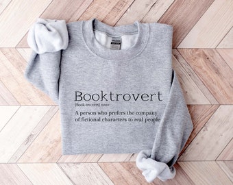 Booktrovert sweatshirt, bookish shirt, bookworm sweatshirt, Book club Sweater,book club gift, Book Lover,Book Crewneck, Valentine's day gift