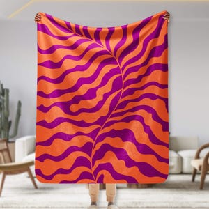 Matisse Blanket Purple Soft Sofa Throw Orange Fleece Bedspread Living Room Decor Fluffy Cover Cutecore Girl room Tiny Home Aesthetic Gift