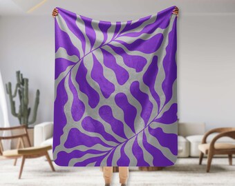 Benutzerdefinierte Farbdecke Personalisierte Sofa werfen Wählen Sie Ihre eigenen Farben Matisse Tagesdecke Flauschige Abdeckung Cutecore Mädchen-Raum Einweihungsparty Geschenk