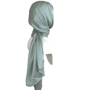 Green Eucalyptus  Satin Crinkle Hijab For Formal occasions, green party hijab, fancy hijab, sparkly hijab for special occasions and eid