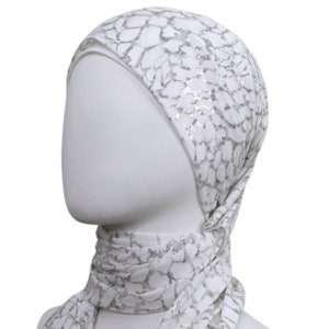 Formal Hijab, jersey hijab, Silver hijab, party hijab, sparkle hijab, Eid hijab, Special occasions hijab, made in Jordan, standard size