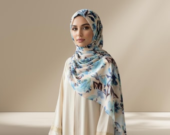 Printed Crepe Chiffon Hijab: Exclusive hijab, Soft & Flowy
