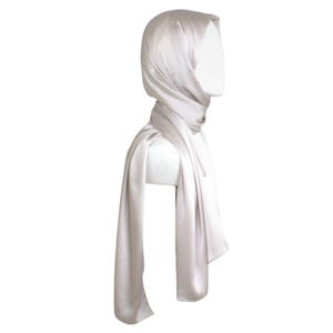 Pearl Neutral Satin Crinkle Hijab For Formal occasions, Pearl party hijab, fancy hijab, sparkly hijab for special occasions, hijab for eid