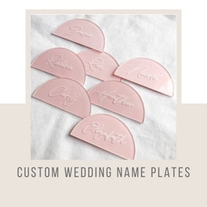 Cartes de place en acrylique, cartes de place, cartes de place de mariage, mariage, cartes de nom de mariage, hexagones acryliques, cercle, rectangle