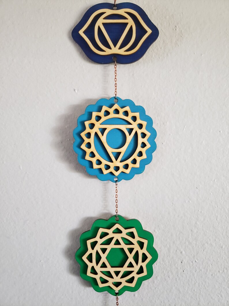 Seven Chakras Wall Hanging / Chakra Wall Decor / Rainbow Etsy