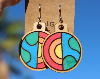 Earth's Layers Science Teacher Earrings / Earth Science / Geology Earrings